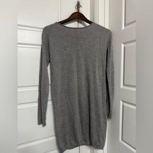 Cashmere Wool Blend Grey minidress